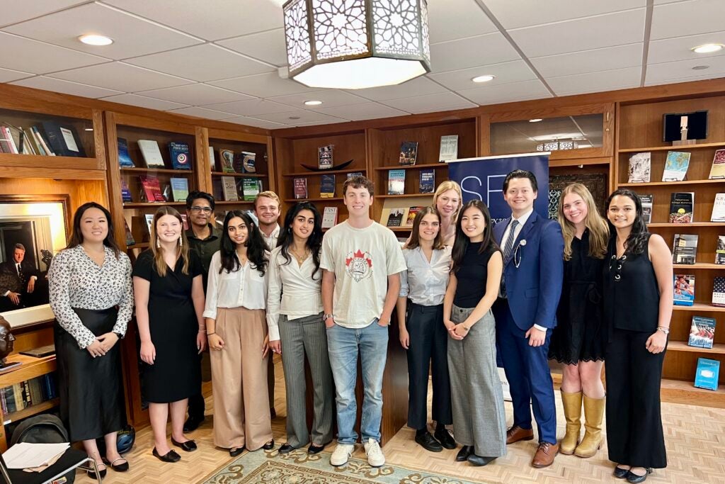 Pictured left to right: Chantal Li, Liz Ortmann, Rajesh Veeraraghavan, Akshadha Lagisetti, Jake Lang, Anisa Bhandari, Luke Monnich, Anna Kummelstedt, Paige Maylath, Aya Takegami, Gregory Levesque, Cate Meyer, and Gigi Friedman.