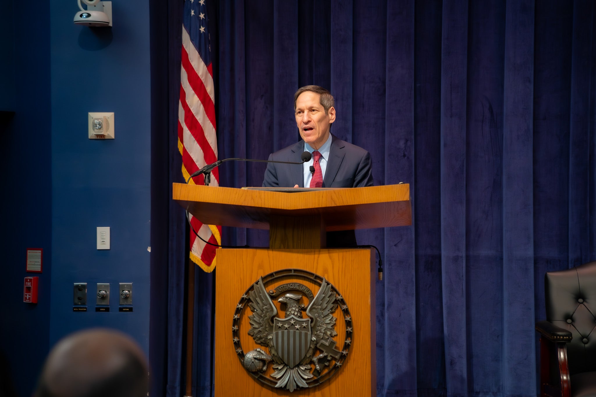 Thomas Frieden at podium