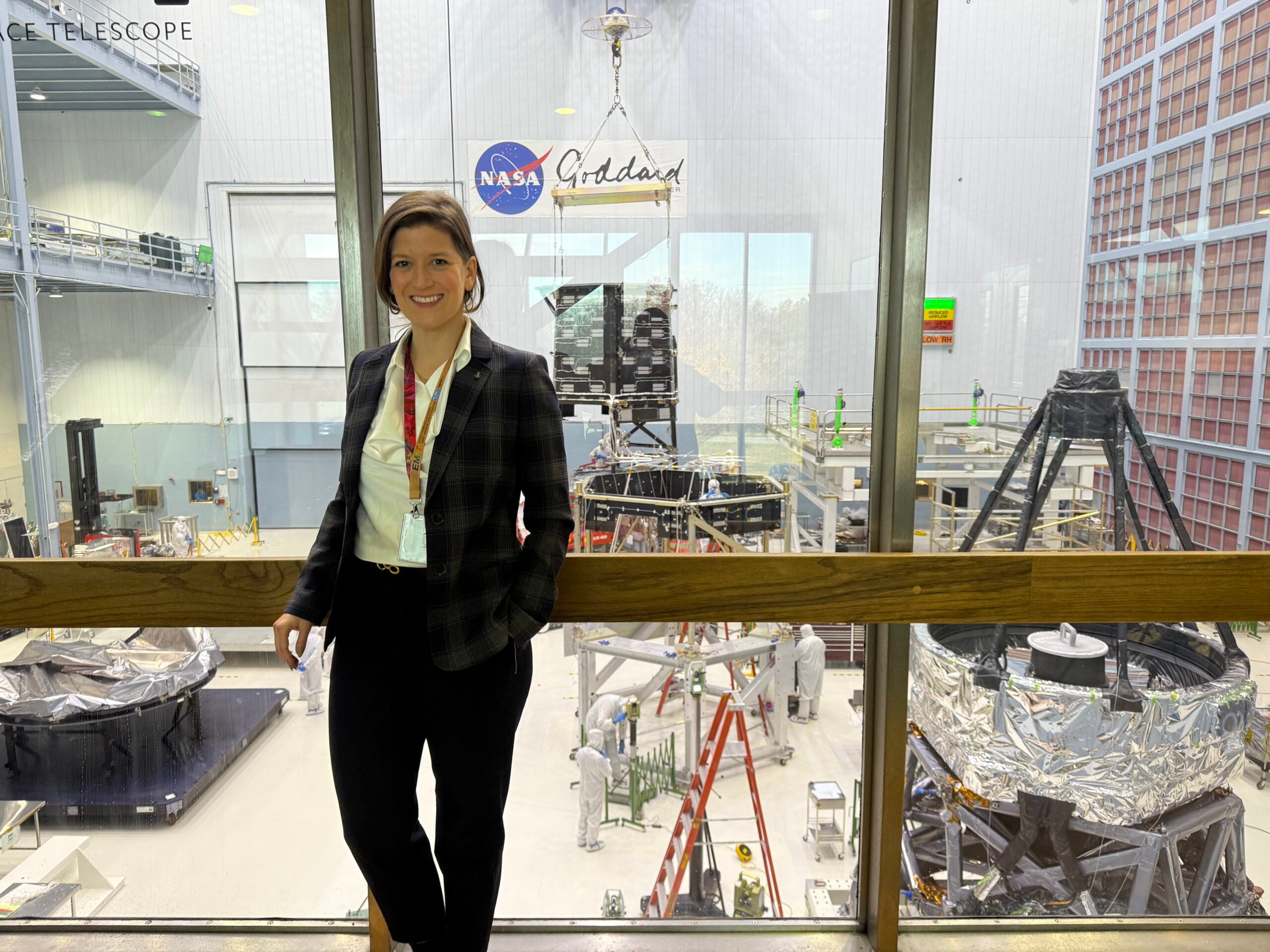 Standing alone in front of clean room (December 2024)